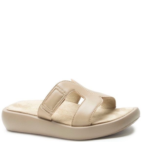 Alegria Beige Slide Sandals Size 10.5 - Picture 1 of 8